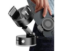 Magnetic Suction Phone Mount, Suction Cup Phone Mount | 360° Adjustable Suction Phone Holder with Foldable Design | Car Interior Supply for Entertainment Viewing, Video Calling