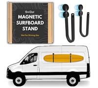 Magnetic Surfboard Stand | DohoDock - Parking Lot & Beach Use - Not for Driving - Protective Board Rest for Longboards & SUPs - Portable Stand for Sprinter, Transit & Steel Vehicles - Padded, No Tools