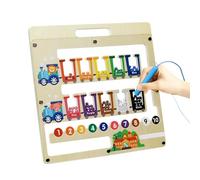 Magnetic Table with Maze | Learning Number Toy - Colour Matching Puzzle | for Classroom Activities, Kindergarten, Travel, Plane, Trips