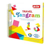 Magnetic Tangrams - Puzzle Block Set, Portable Montsesori IqGame | Educational Road Trip Activity Book, Brain Teaser Toy for Kids Challenge, Travel Entertainment, Logical Thinking Development Gift