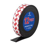 Magnetic Tape, 12 Feet Magnet Tape Roll (1'' Wide x 12 ft Long), with 3M Strong Adhesive Backing. Perfect for DIY, Art Projects, whiteboards & Fridge Organization