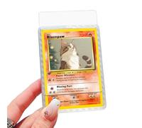 Magnetic TCG/Photo Display Sleeves Holder Transparent Card Holder Designed for MagSafe Compatible with iPhone 16 - Crystal Clear (Upward Slide Design)