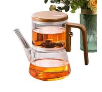 Magnetic Tea Pot, Separation Removable Infuser, Sturdy Glass Teapot, High-Temperature Resistant Teapot, Press Control Tea Maker, Loose Tea Brewing Pot, Flower Tea Glass Teapot, Modern Design Teapot