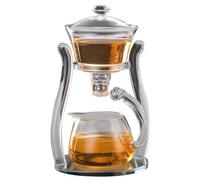 Magnetic Teapot High Borosilicate Glass Teapot with Infuser Elegant Automatic Tea Set Heat Resistant Glass Teapot Set for Home Office,Transparent Handle