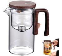Magnetic Teapot with Handle & Spout 520ml Glass Teapot with Infuser for Loose Tea Heat Resistant Detachable Washable Teapot with Lid for Home, Office, Teahouse Glass Teapot with Infuser Tea Kettle Tea