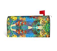 Magnetic The Underwater World Tropical Fish Print Mailbox Cover,Durable Stylish Mailbox Covers,Waterproof Easy To Install For All Seasons