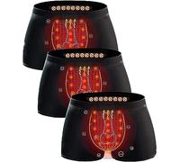 Magnetic Therapy Energetic Men Pant 3-Packs Health Care Enlargement Panties Tourmaline Prostate Therapy Panties (Color : 1, Size : 3XL)