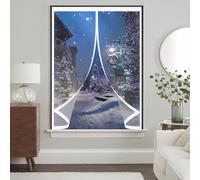 Magnetic Thermal Curtain 62 x 63 cm Transparent, Cold and Noise Proof, Windproof Waterproof Auto Closing Clear Magnetic Curtain, Screen Curtains for Bedroom, Kitchen, A