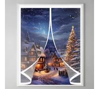 Magnetic Thermal Curtain 67 x 76 cm Transparent, Cold and Noise Proof, Windproof Waterproof Auto Closing Curtain for Winter Windproof for Bedroom, Kitchen, A