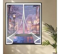 Magnetic Thermal Curtain 76 x 80 cm Soundproofing, Thermal, Waterproof, Windproof, Blackout, Multi-Sized Clear Magnetic Curtain, Screen Curtains for Bedroom, Kitchen, A