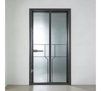 Magnetic Thermal Door 133 x 251 cm Warm in Winter Windproof Insulated Magnetic Insulated Door Curtain Self Closing for Kitchen, Air Conditioner, Heater Room, Black