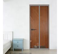 Magnetic Thermal Door 140 x 183 cm Block Out Cold Air Reduce Weatherproof Winter Warm Screen Semi Transparent Eva for Kitchen, Air Conditioner, Heater Room, Grey