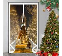 Magnetic Thermal Door Curtain 100 x 145 cm Warm Winter, Windproof Soundproofing, Windproof Waterproof, Thermal Clear Screen Door Curtains for Patios, Front Doors, A