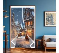 Magnetic Thermal Door Curtain 109 x 190 cm Warm Winter, Windproof Soundproofing, Windproof Waterproof, Thermal Door Screen Cover for Bedroom Kitchen, A