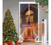 Magnetic Thermal Door Curtain 115 x 260 cm Self-Sealing PVC Weatherproof Winter Warm, Cold and Noise Proof Thermal Door Curtain, for Winter for Patios, Front Doors, A