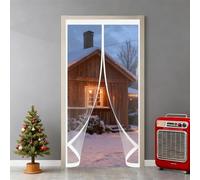 Magnetic Thermal Door Curtain 200 x 145 cm Warm Winter, Windproof Soundproofing, Windproof Waterproof, Thermal Magnetic Insulated Door Curtain for Balcony Patio, A