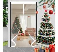 Magnetic Thermal Door Curtain 285 x 100 cm Transparent, Cold and Noise Proof, Windproof Waterproof Auto Closing Magnetic Door Screen Cover for Balcony Patio, A