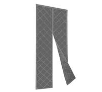 Magnetic Thermal Door Curtain 32x80 Inch Strong Magnets Self Closing PVC Cotton Draft Excluder for UK Doors Energy Saving Insulation Removable Adhesive Victorian House Solution (Gray)