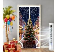 Magnetic Thermal Door Curtain 77 x 225 cm Transparent, Cold and Noise Proof, Windproof Waterproof Auto Closing Magnetic Door Screen Cover for Balcony Patio, A