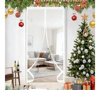 Magnetic Thermal Door Curtain 95 x 245 cm Transparent, Cold and Noise Proof, Windproof Waterproof Auto Closing Cover with Strong Magnets for Balcony Patio, A