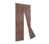 Magnetic Thermal Door Curtain 95x210cm PVC Cotton Insulation Adhesive Installation Draught Excluder Noise Reduction Self Closing Seal for 36x82 Inch Doors UK Home Essential Energy Saving (Coffee)