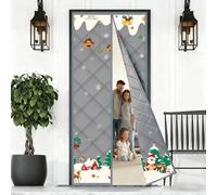 Magnetic Thermal Door Curtain with Clear Window, Oxford Fabric Insulated Cover 30x80 32x80 36x80 36x82 38x82 28x80 Windproof Soundproof Design for Home, Office, Store(Without Window,50x86)