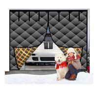 Magnetic Thermal Garage Door Insulation Kit 10x10' 8x9' 15x10' Soundproof Enhanced Weighted Bottom Black 4.9x2.4M/16x8FT Winter Energy Saver