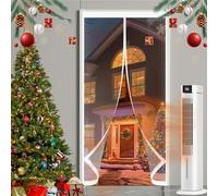 Magnetic Thermal Insulated Door 110 x 265 cm Weatherproof Winter Warm Screen, Warm Winter, Windproof Waterproof Magnet Opening Doorway Magnetic for Balcony Patio, A