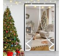 Magnetic Thermal Insulated Door 125 x 202 cm Weatherproof Winter Warm Screen, Warm Winter, Windproof Waterproof Transparent Magnetic Door Curtain for Balcony Patio, A