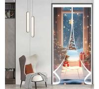 Magnetic Thermal Insulated Door 135 x 280 cm Self-Sealing PVC Weatherproof Winter Warm, Cold and Noise Proof Winter Door Blanket, Thermal Screen for Bedroom Kitchen, A