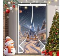 Magnetic Thermal Insulated Door 140 x 190 cm Weatherproof Winter Warm Screen, Warm Winter, Windproof Waterproof Magnet Opening Doorway Magnetic for Patios, Front Doors, A