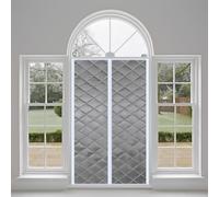 Magnetic Thermal Insulated Door,220x210cm WinterDoorway Cover Drape Screen Heavy Duty Soundproof Sheet Privacy, for Patio Balcony Kitchen Entrance Garage, Grey