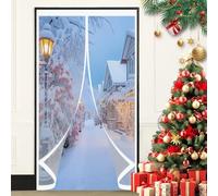 Magnetic Thermal Insulated Door 235 x 270 cm Transparent, Cold and Noise Proof, Windproof Waterproof Auto Closing Windproof Door Screen Cover for Patios, Front Doors, A