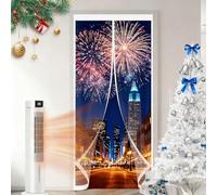 Magnetic Thermal Insulated Door 80 x 90 cm Transparent, Cold and Noise Proof, Windproof Waterproof Auto Closing Winter Door Blanket, Thermal Screen for Bedroom Kitchen, A