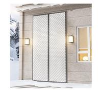 Magnetic Thermal Insulated Door Cover Heavy Cotton Windproof Curtain for Winter Soundproof Room Divider Keeps Warm & Private (170cm x 220cm)