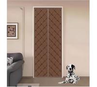 Magnetic Thermal Insulated Door Cover Soundproof Windproof Ox Cloth for Home & Kitchen Winter Protection(Brown,95*200cm)