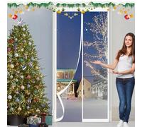 Magnetic Thermal Insulated Door Curtain 115 x 260 cm Weatherproof Winter Warm Screen, Warm Winter, Windproof Waterproof Insulated Doorway Curtain for Patios, Front Doors, A