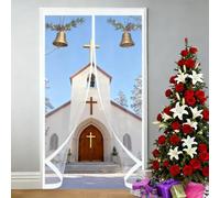 Magnetic Thermal Insulated Door Curtain 300 x 178 cm Self-Sealing PVC Weatherproof Winter Warm, Cold and Noise Proof Thermal Magnetic Door Curtain for Bedroom Kitchen, A