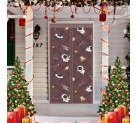 Magnetic Thermal Insulated Door Curtain 80 x 195 cm Keep Warm, Windproof Soundproofing, Insulate Cold Heavy Duty Mesh Curtain for Folding Door & Stair Gates, E