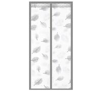 Magnetic Thermal Insulated Door Curtain 90x215CM Energy Efficient Full Frame Hook & Loop Cover for All Door Types Keeps Heat In & Cold Out