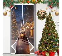 Magnetic Thermal Insulated Door Curtain 98 x 170 cm Weatherproof Winter Warm Screen, Warm Winter, Windproof Waterproof Magnetic Door Screen Cover for Bedroom Kitchen, A