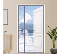 Magnetic Thermal Insulated Door Curtain Automatic Close Transparent Thermal Barrier Cold-Resistant Entryway Curtain (155 x 215 cm) - Weatherproof & Energy Saving