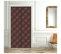 Magnetic Thermal Insulated Door Curtain,Brown W185xH260cm Upgraded-Fabric durably Cover,Self-Closing Privacy Temporary Insulation,Keep Warm Winter&Cool Summer