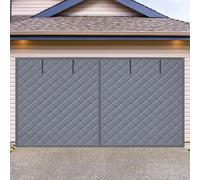 Magnetic Thermal Insulated Door Curtain Cotton Thermal Door Cover Garage Door Screen For Winter Windproof Door Insulation Kit Keep Warm In Winter, Fits Door Size Up To 94"x100"(Gray,210x200cm)