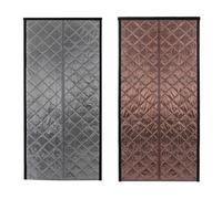 Magnetic Thermal Insulated Door Curtain Insulation Center Opening Doorway Waterproof Covers,Soundproofing,with Hooks,for Keeping Warm Or Cool ,39.37x82.68in