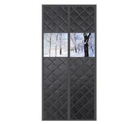Magnetic Thermal Insulated Door Curtain, Self-Closing Weatherproof for Energy Efficiency and Draft Protection