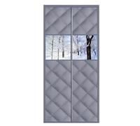 Magnetic Thermal Insulated Door Curtain, Self-Closing Weatherproof for Energy Efficiency and Draft Protection
