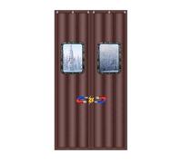 Magnetic Thermal Insulated Door Curtain - Soundproof Privacy Blanket for Winter Door Protection - Temporary Door Cover - 130x230cm