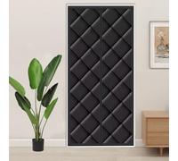 Magnetic Thermal Insulated Door Curtain Soundproof Windproof Cold & Noise Resistant Pet Friendly Perfect for Air Conditioned & Heated Rooms Black W160*H240