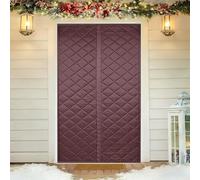 Magnetic Thermal Insulated Door Curtain, Thermal Door Cover for Winter, Oxford Cloth Insulated Doors Curtains for Bedrooms Living Rooms Kitchens air-Conditioned Rooms(Brown,90x210cm)